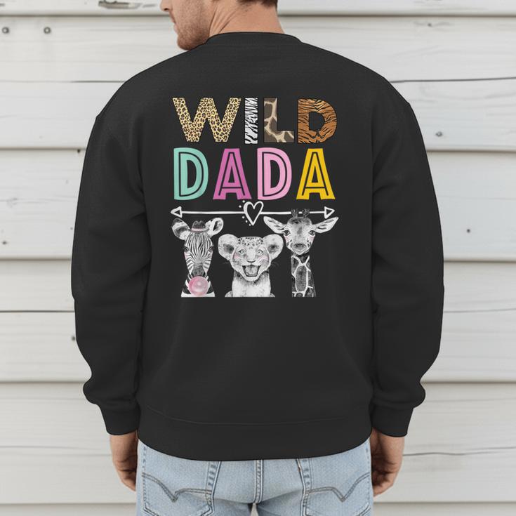 Wild Dada Zoo Theme Birthday Safari Jungle Matching Party Men's Sweatshirt Back Print