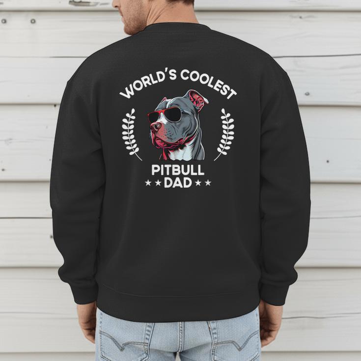 World's Coolest Dog Dad Papa Men Pitbull Men's Sweatshirt Back Print World's Coolest Dog Dad Papa Men Pitbull Men's Sweatshirt Back Print