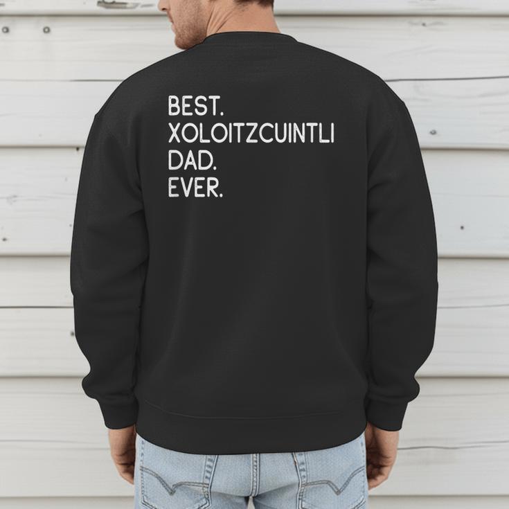Xolos Xoloitzcuintle Best Xoloitzcuintli Dad Ever Xolo Dog Men's Sweatshirt Back Print