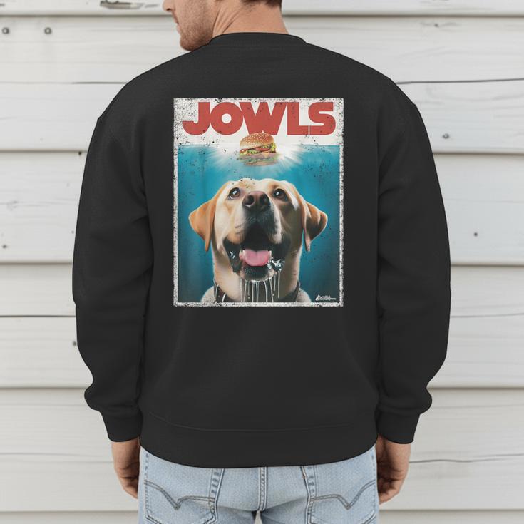 Yellow Lab Jowls Top Labrador Retriever Dog Mom Dad Men's Sweatshirt Back Print