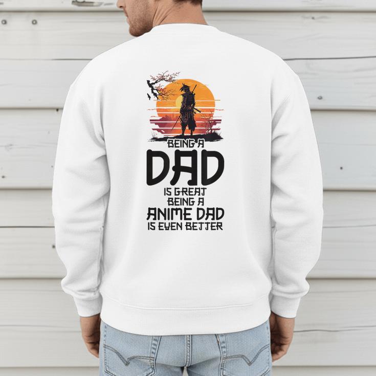 Anime Dad Jokes Father's Day Anamae Otaku Manga Japan Men's Sweatshirt Back Print