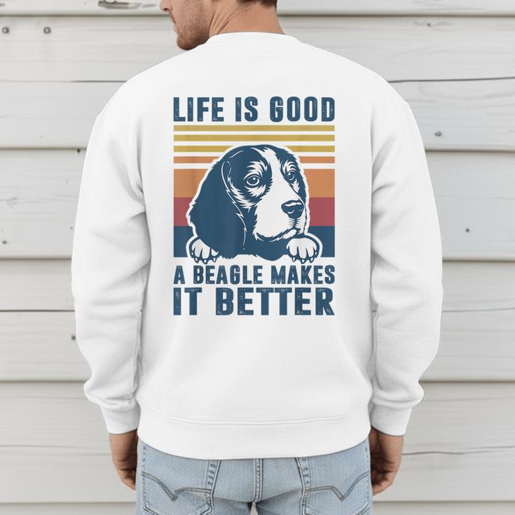 Beagle For Men Women Beagle Dog Mom Dad Beagle Men's Sweatshirt Back Print