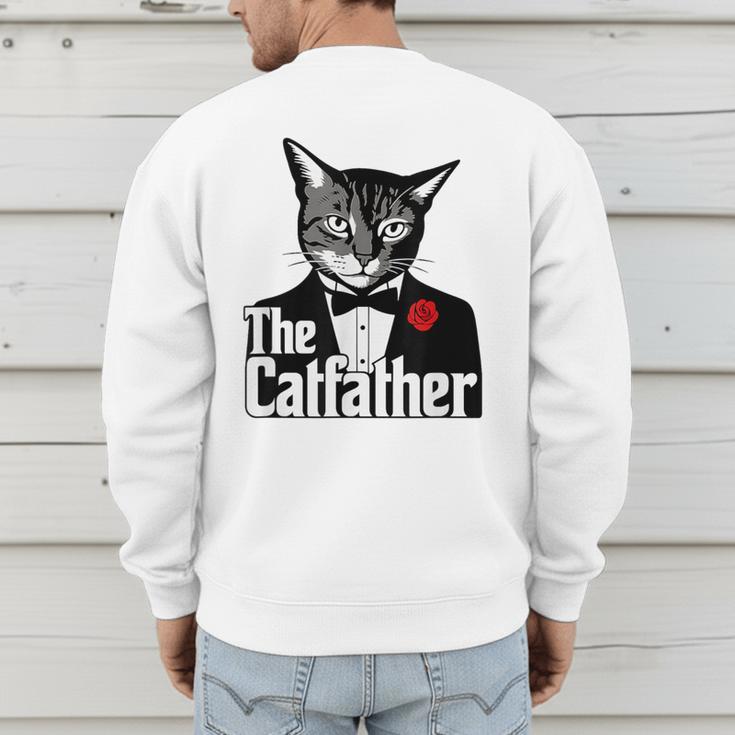 The Cat Father Cool Cat Dad Cat Lovers Men's Sweatshirt Back Print