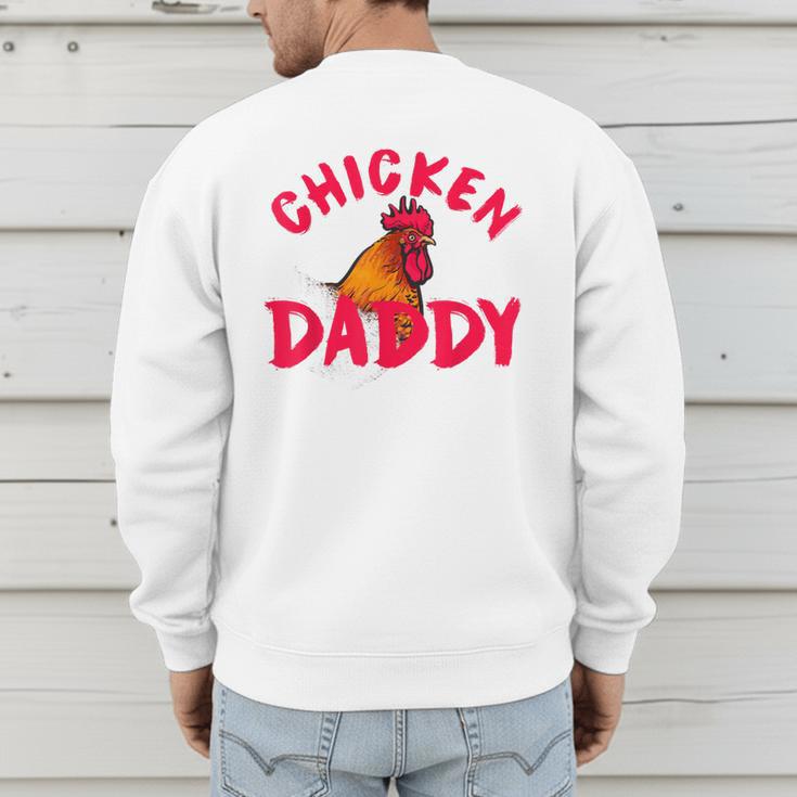Chicken Dad Rooster Daddy Farmer Men's Sweatshirt Back Print