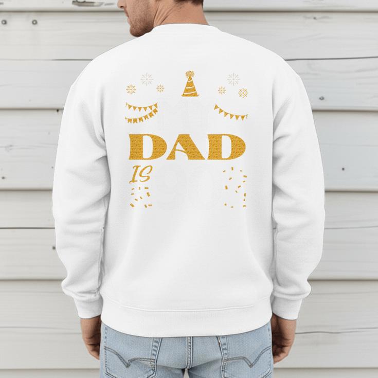 My Dad Is 90 90th Birthday 1935 90 Years Old Father Daddy Premium Tri-Blend Men's Sweatshirt Back Print