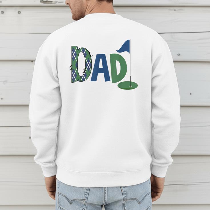 Dad Of The Birthday Boy Hole In One Golf Sport Matching Men's Sweatshirt Back Print
