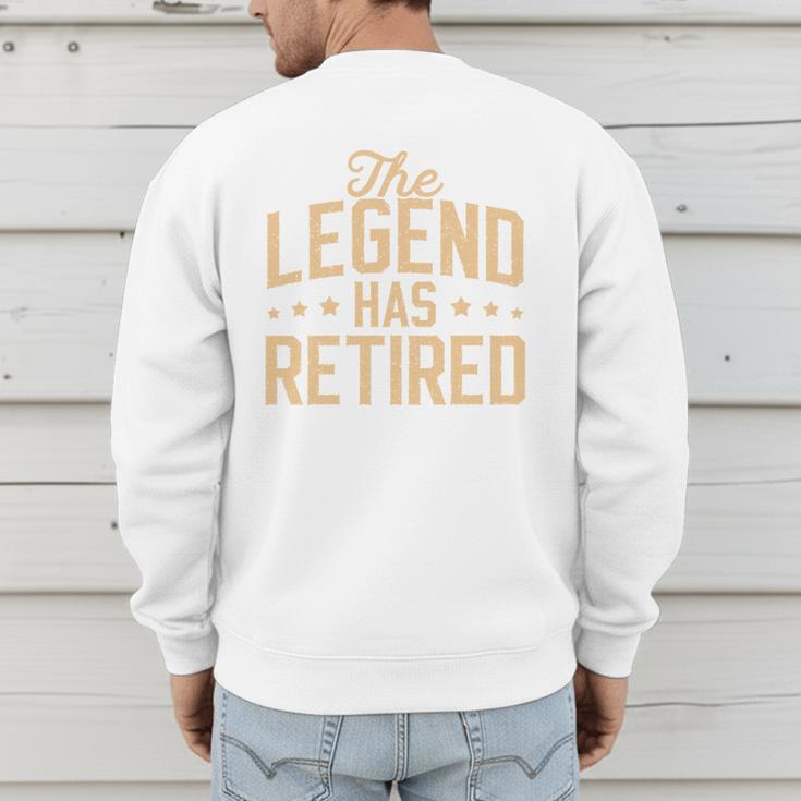 Dad Grandpa Retirement The Legend Has Retired 2026 Men Men's Sweatshirt Back Print Dad Grandpa Retirement The Legend Has Retired 2026 Men Men's Sweatshirt Back Print
