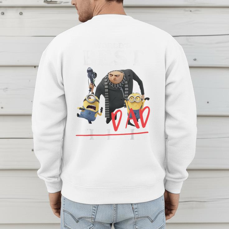 Despicable Me Minions Father's Day World's Best Dad Villain Men's Sweatshirt Back Print