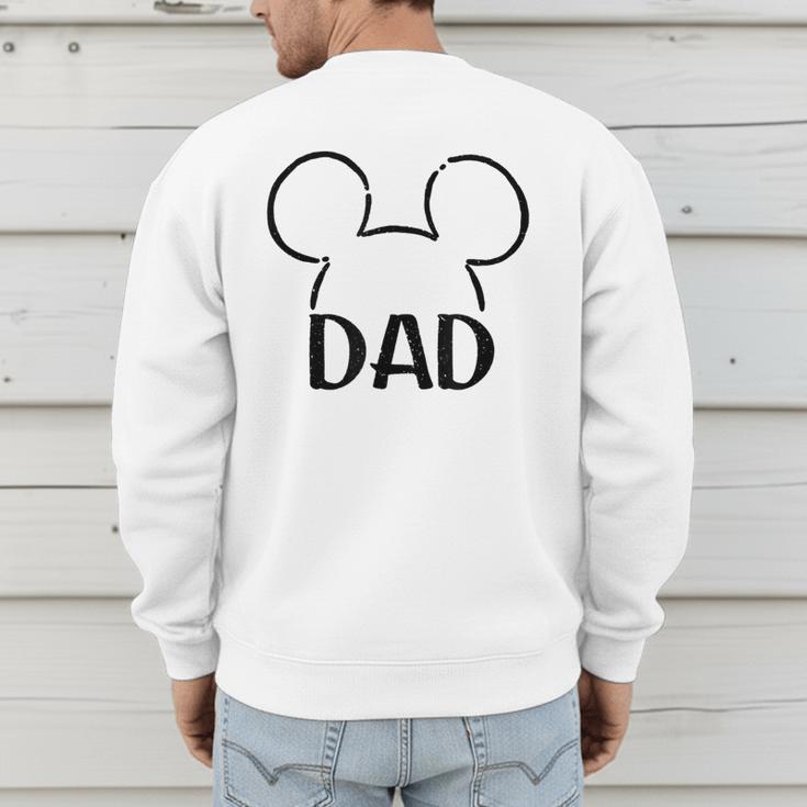 Disney Mickey And Friends Dad Mickey Ears Outline Logo Men's Sweatshirt Back Print