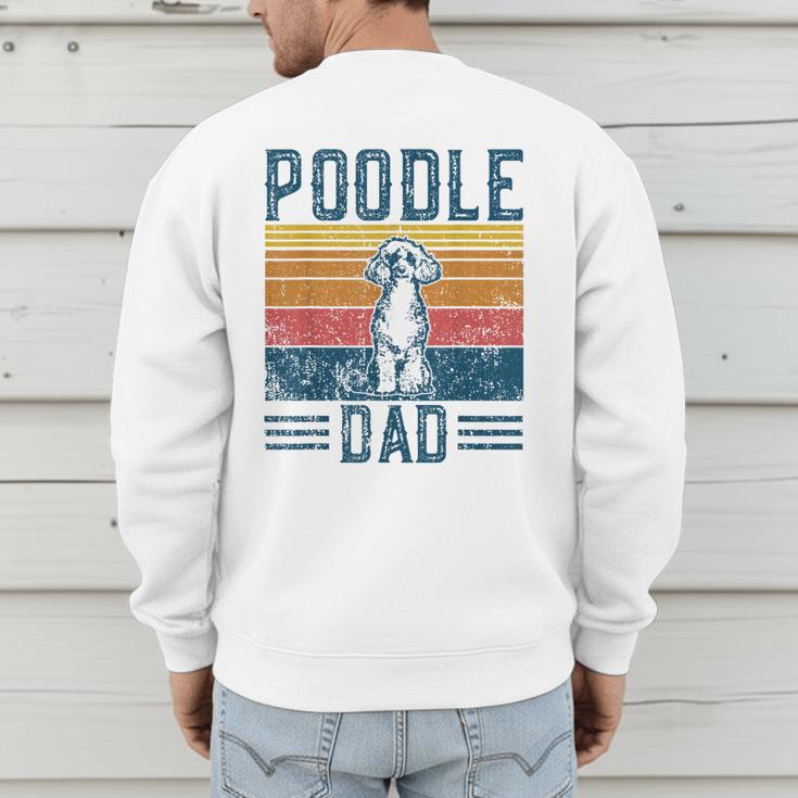 Dog Dad Vintage Poodle Dad Men's Sweatshirt Back Print
