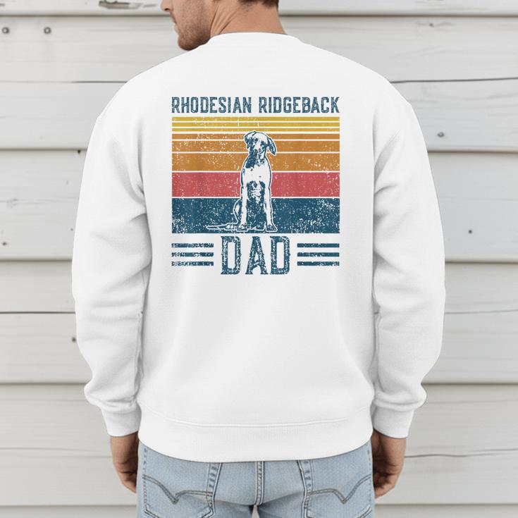 Dog Ridgeback Dad Vintage Rhodesian Ridgeback Dad Men's Sweatshirt Back Print Dog Ridgeback Dad Vintage Rhodesian Ridgeback Dad Men's Sweatshirt Back Print