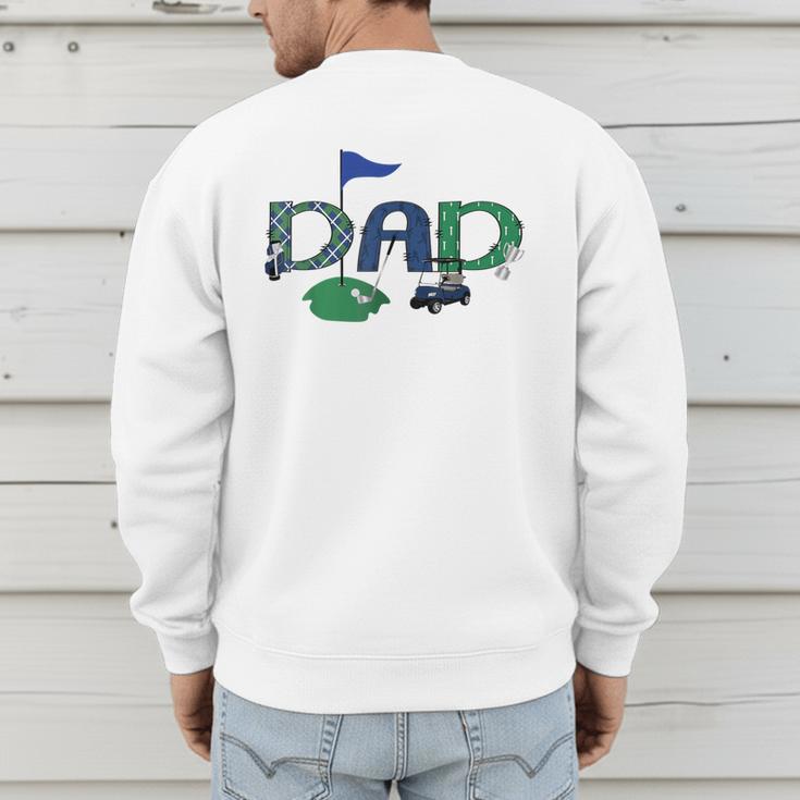 Golf Dad Hole In One Golf First Birthday Boy Party Men's Sweatshirt Back Print Golf Dad Hole In One Golf First Birthday Boy Party Men's Sweatshirt Back Print