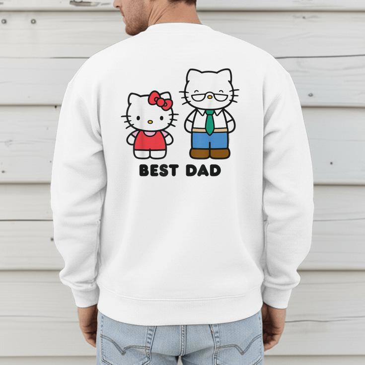 Hello Kitty Best Dad Fathers Day Small Men's Sweatshirt Back Print