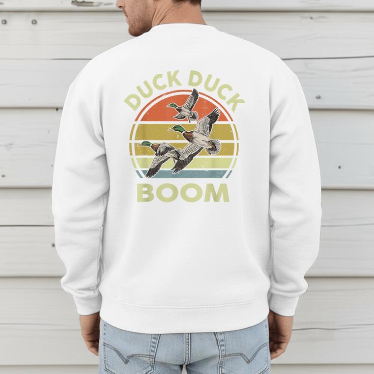 Hunting-Shirt Duck Boom Hunter Dad Grandpa Men Men's Sweatshirt Back Print