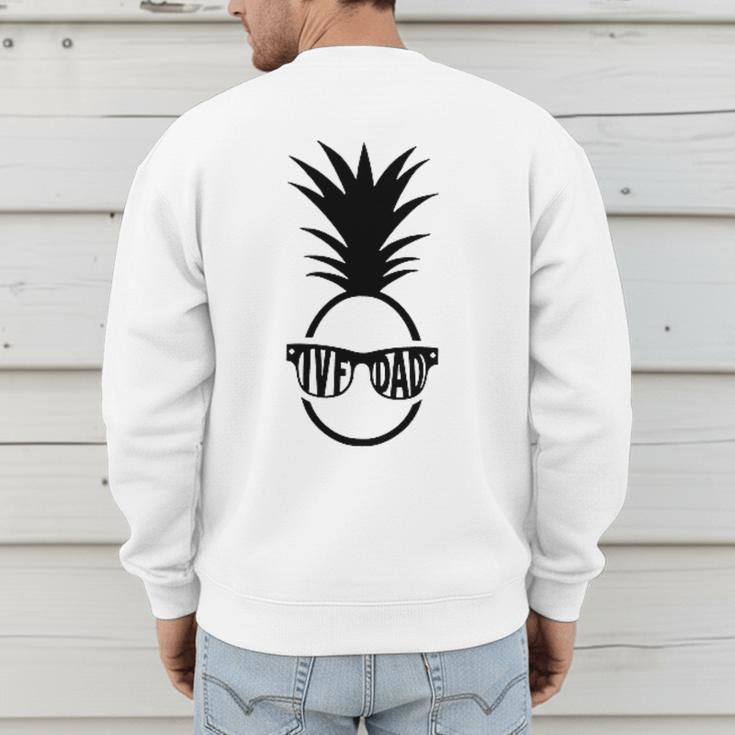 IVF DAD Pineapple Transfer Day Retrieval Day Infertility Men's Sweatshirt Back Print