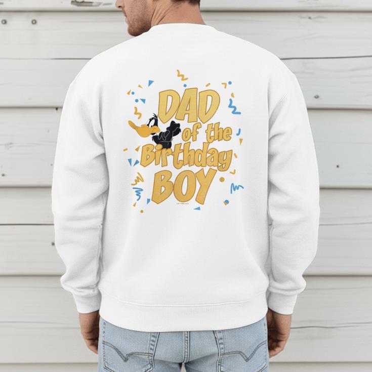 Looney Tunes Birthday Daffy Duck Dad Of The Birthday Boy Men's Sweatshirt Back Print