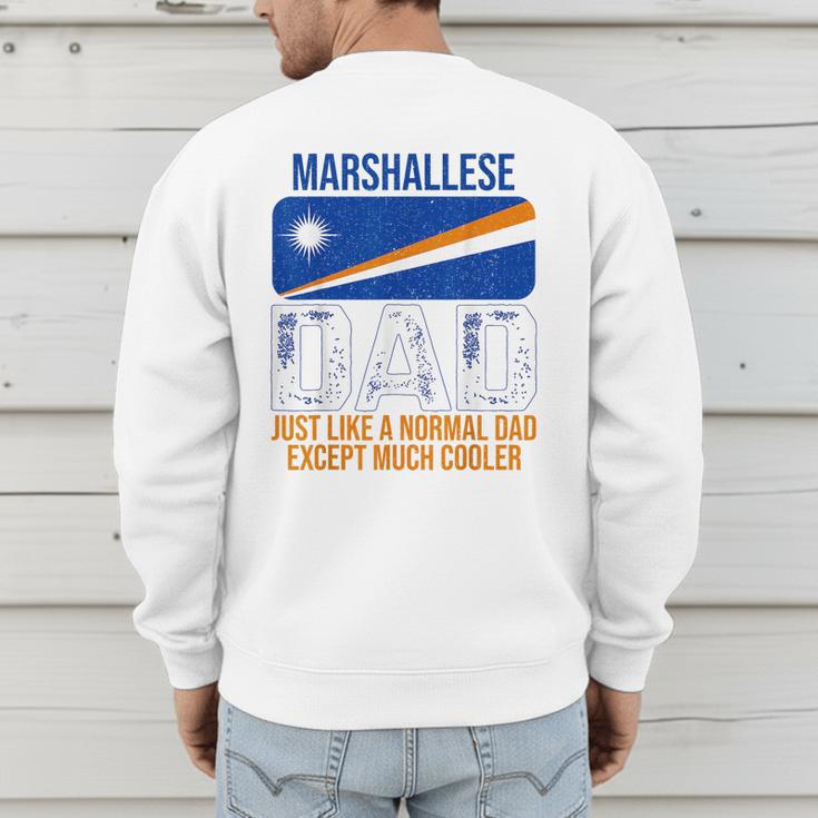 Marshallese Dad Marshall Islands Flag For Father's Day Men's Sweatshirt Back Print
