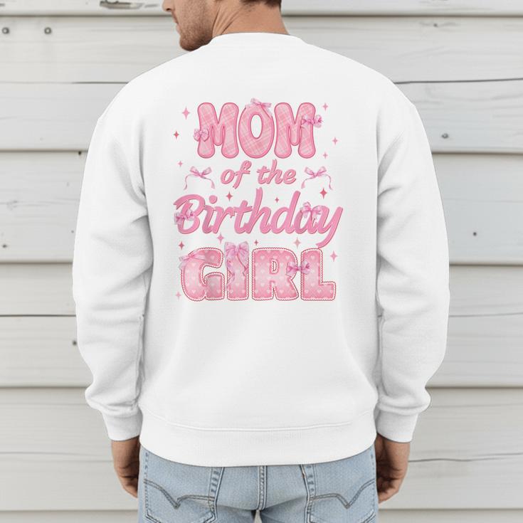 Mom And Dad Of The Birthday Girl Coquette Family Matching Men's Sweatshirt Back Print