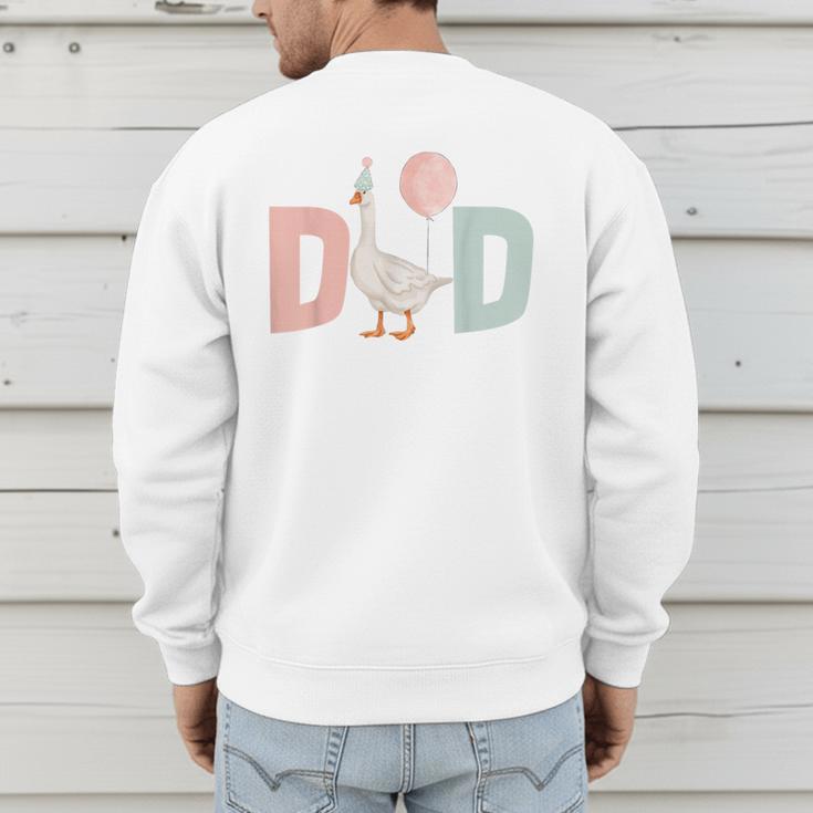 One Silly Goose Dad 1st First Birthday Family Matching Party Men's Sweatshirt Back Print