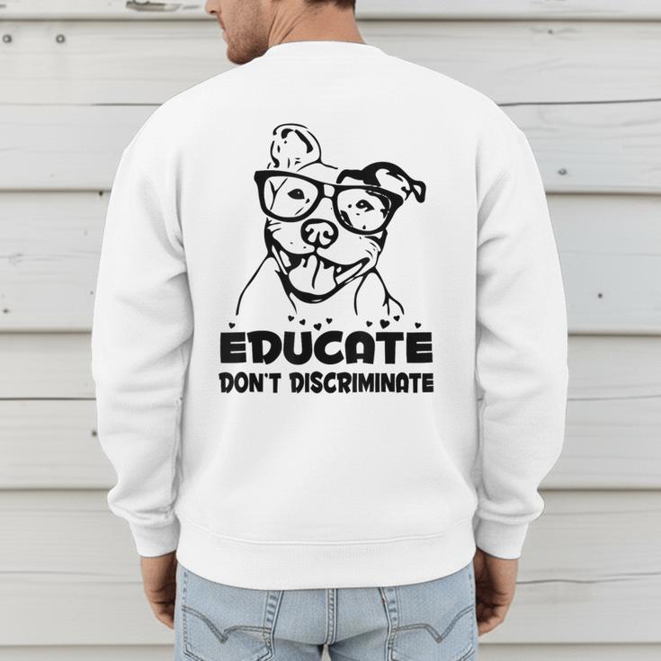 Pit Bull LoverShirt Pitbull Mom Rescue Dog Dad Puppy Men's Sweatshirt Back Print