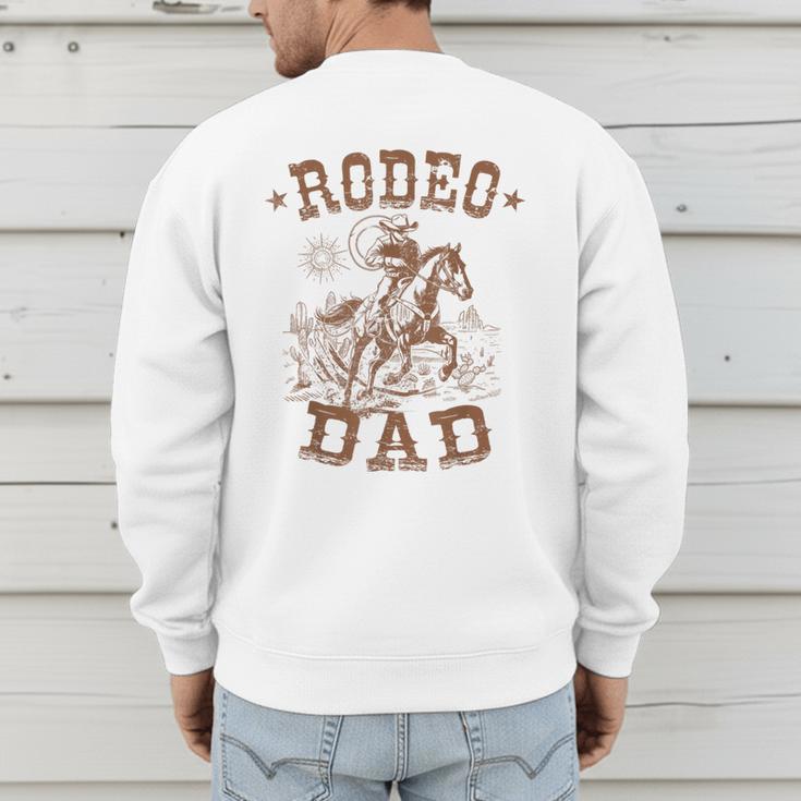 Rodeo Dad Western Cowboy Daddy Family Matching Father's Day Men's Sweatshirt Back Print