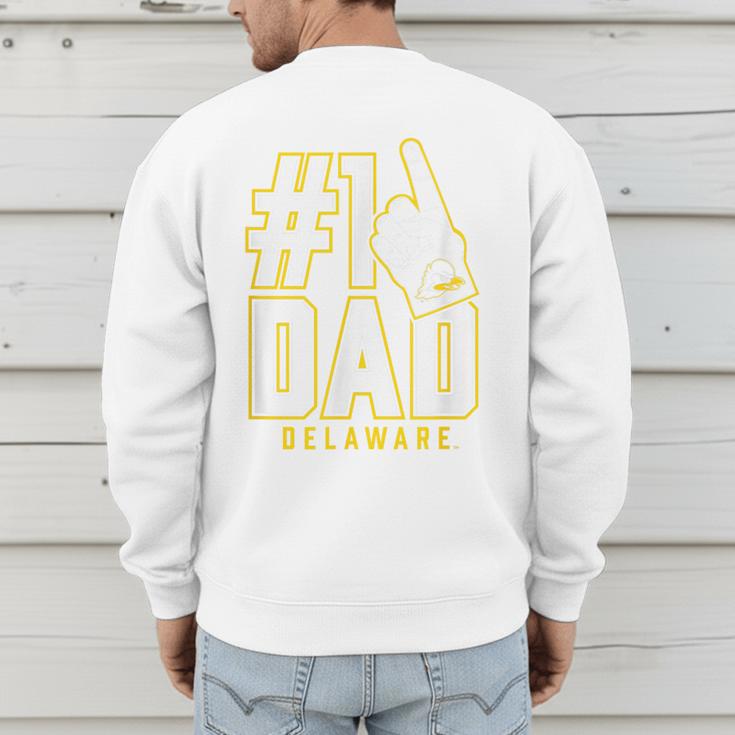 University Of Delaware Blue Hens 1 Dad Men's Sweatshirt Back Print
