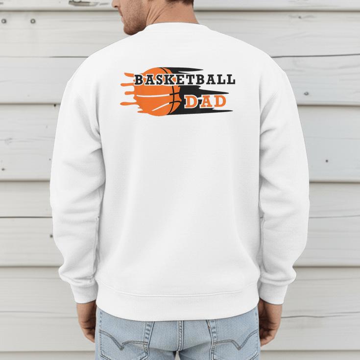 Vintage Proud Basketball Dad Fathers Day Basketball Player Men's Sweatshirt Back Print Vintage Proud Basketball Dad Fathers Day Basketball Player Men's Sweatshirt Back Print