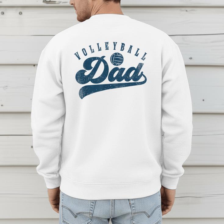 Volleyball Dad Daddy Father's Day Men's Sweatshirt Back Print