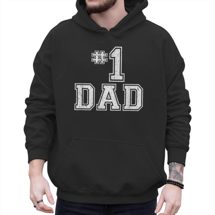 1 Dad Number One Father's Day Vintage Style Men Hoodie