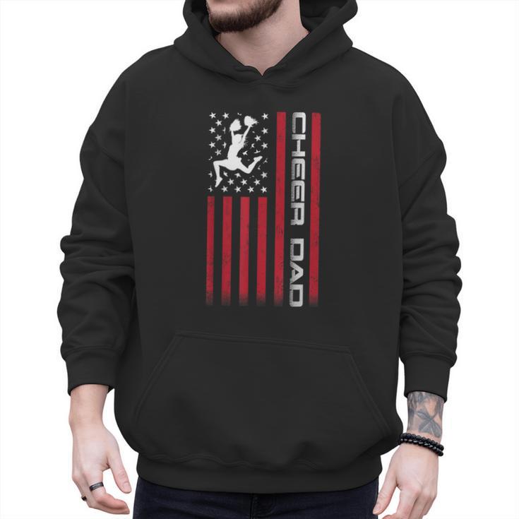 4th Of July US Flag Cheer Dad Shirt For Father's Cheer Men Hoodie
