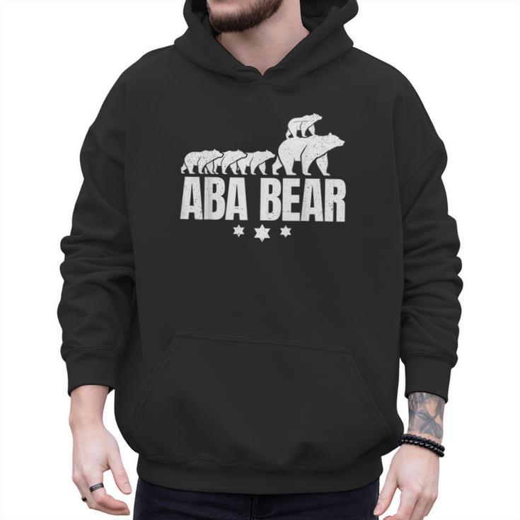 Aba Bear For Jewish Dad With Four Kids On Father's Day Men Hoodie