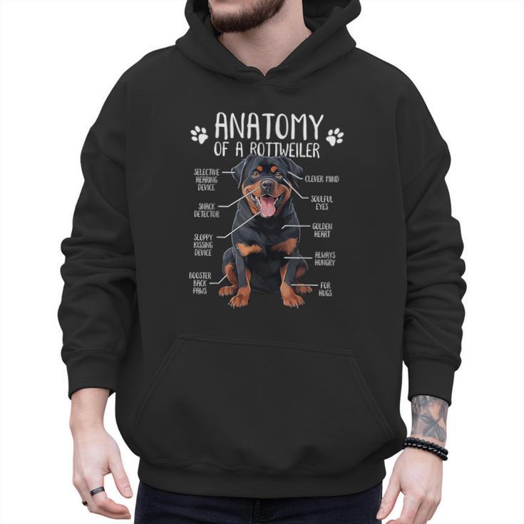 Anatomy Rottweiler Dog Owner Rottie Dad Mom Pet Lover Men Hoodie