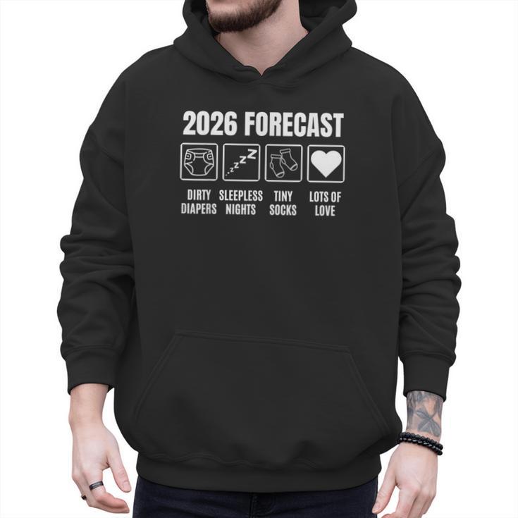 Baby Coming Soon 2026 Forecast Baby Shower New Dad Mom Men Hoodie