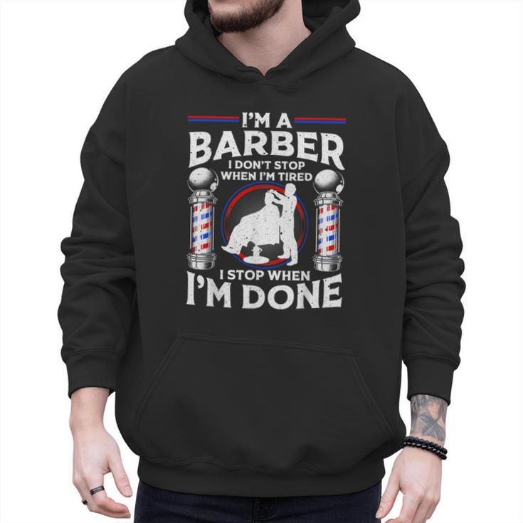 Barber s For Men Dad Hairstyling Humor Quote Small Men Hoodie