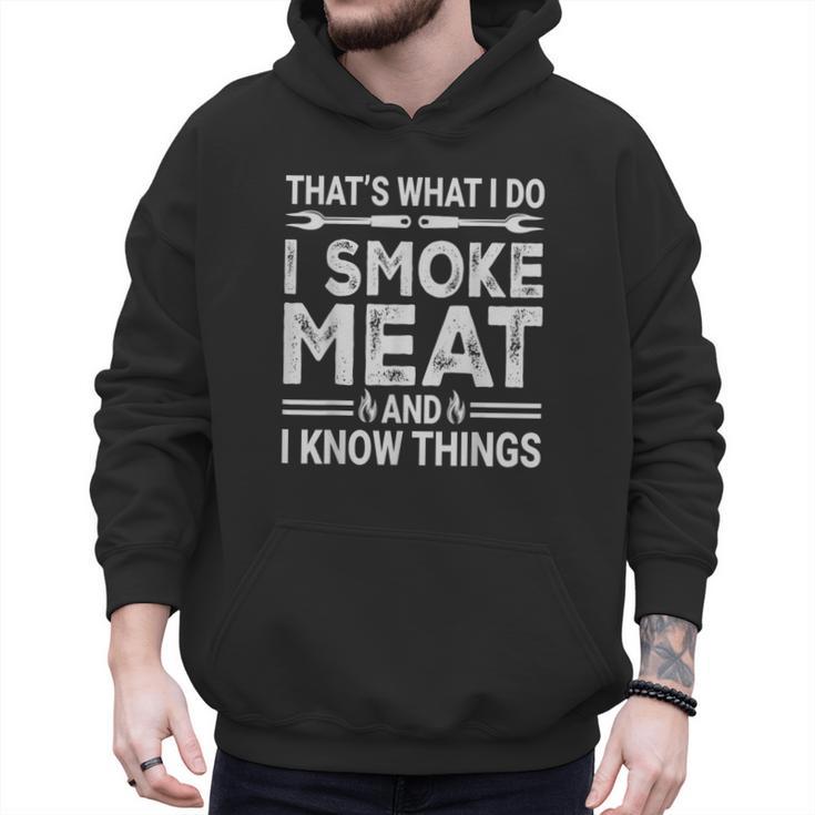 BBQ Grilling Dad Smoking Meat Barbecue Pun Pit Master Father Men Hoodie