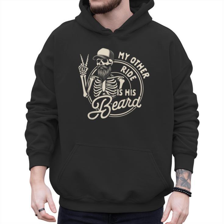 Bearded Dad Daddy Father’s Day My Other Ride Is His Beard Men Hoodie