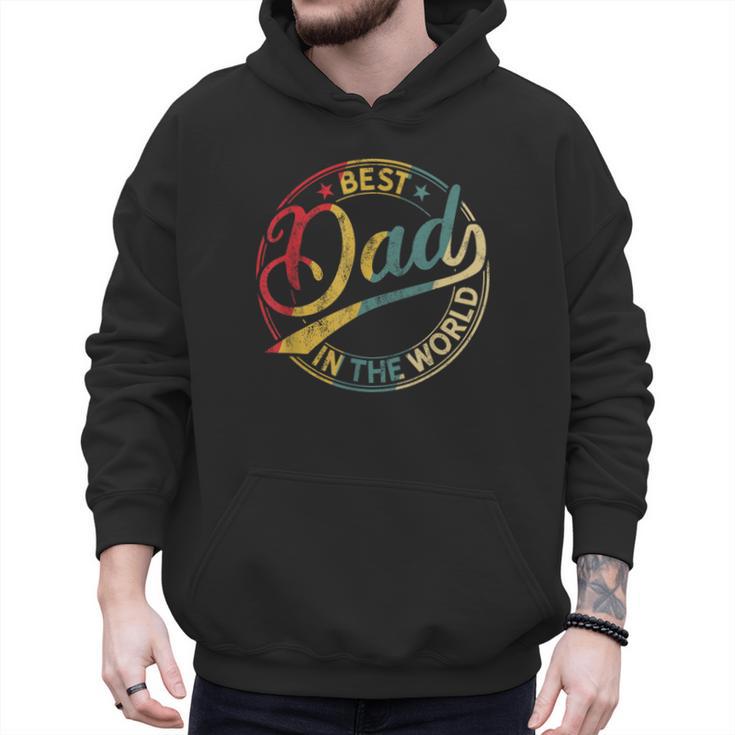 Best Dad In The World Father's Day Vintage Dad Men Hoodie