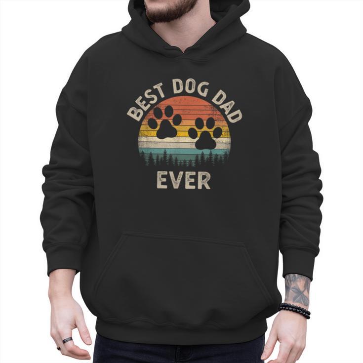 Best Dog Dad Ever Vintage Father's Day Dog Lover Men Hoodie