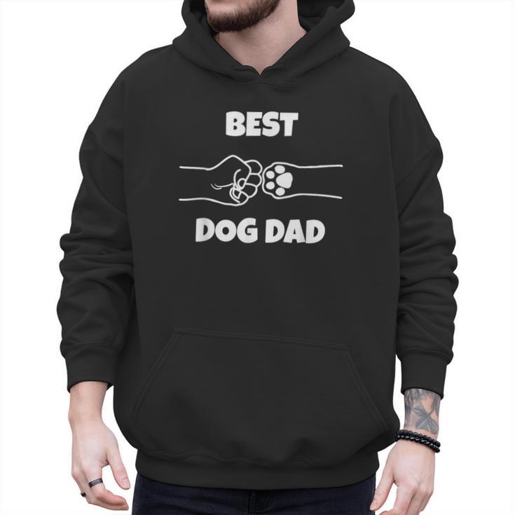 Best Dog Dad Fathers Day Best Dad Fist Bump Dog's Paw Men Hoodie