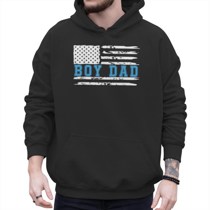 Boy Dad Proud Dad Of Boy Father Of Boy Shirt For Dad US Flag Men Hoodie