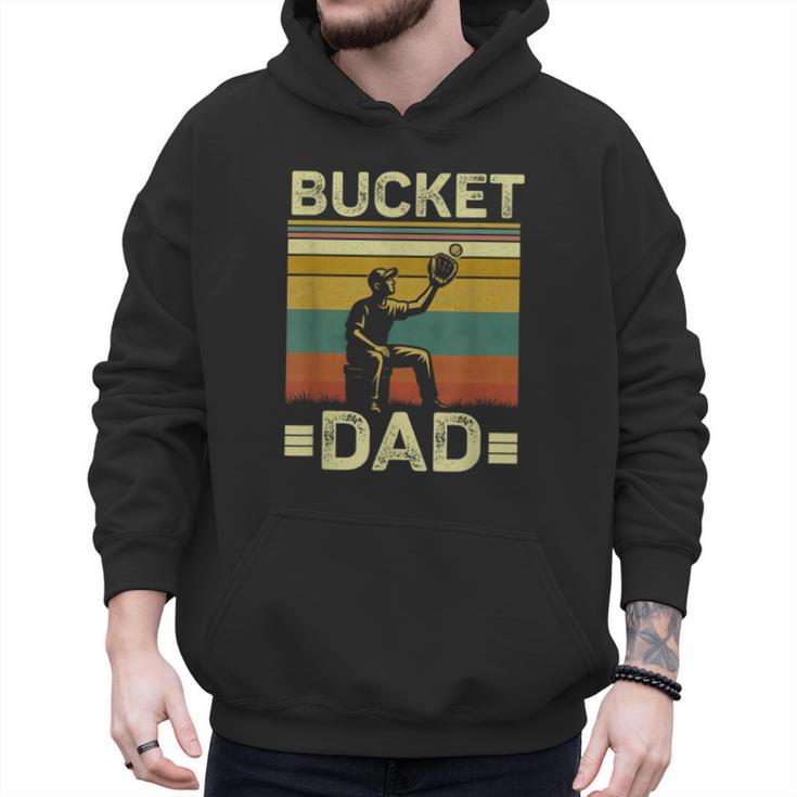 Bucket Dad Softball Dad Baseball Coach Father's Day Men Hoodie