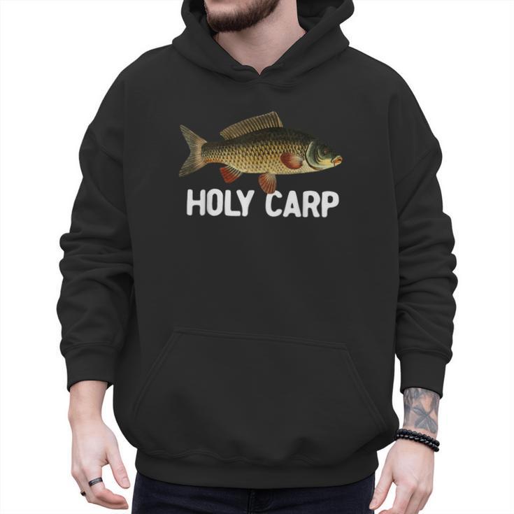Carp Fish Pun Fishing Trip Fisherman Dad Holy Carp Men Hoodie