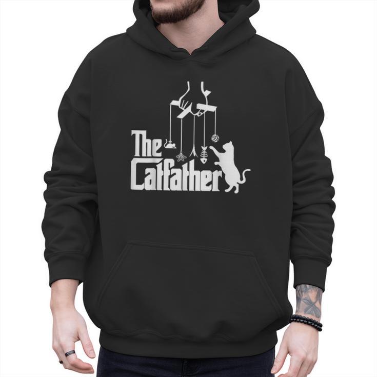 Cat Dad Life The Catfather Fathers Day Vintage Men Hoodie