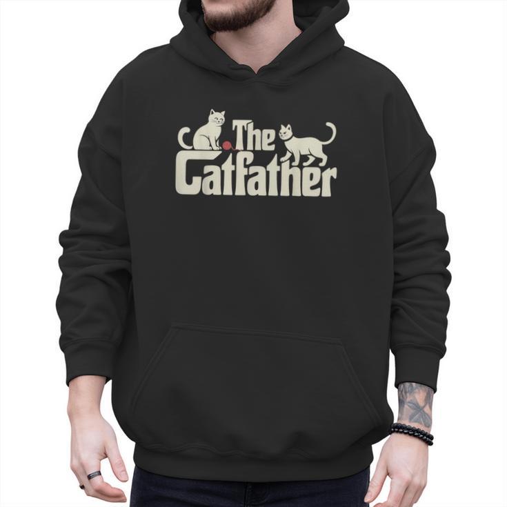 The Catfather Cat Dad Father's Day Cat Lover Men Hoodie