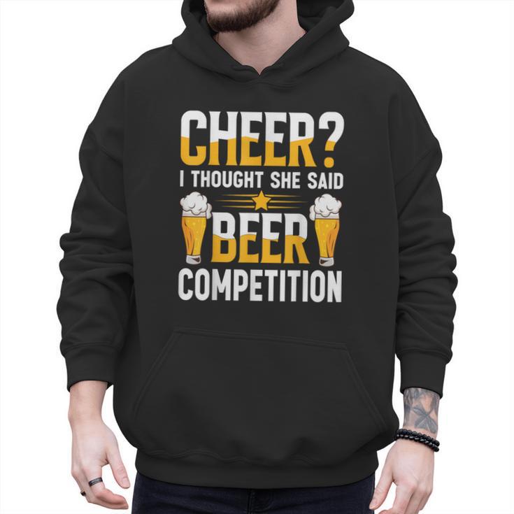 Cheer Dad Cheerleader I Thought She Said Beer Competition Men Hoodie