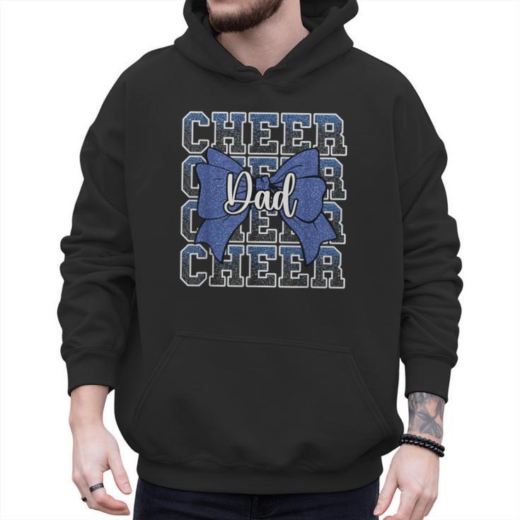 Cheer Dad Daddy Bow Sport Cheerleader Cheerleading Blue Men Hoodie