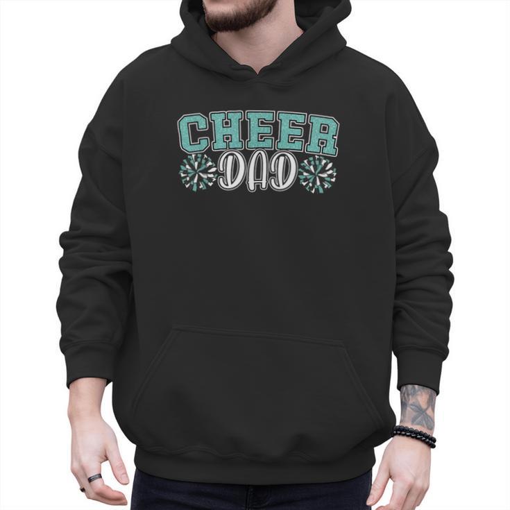 Cheer Dad My Favorite Cheerleader Calls Me Dad Teal Blue Men Hoodie