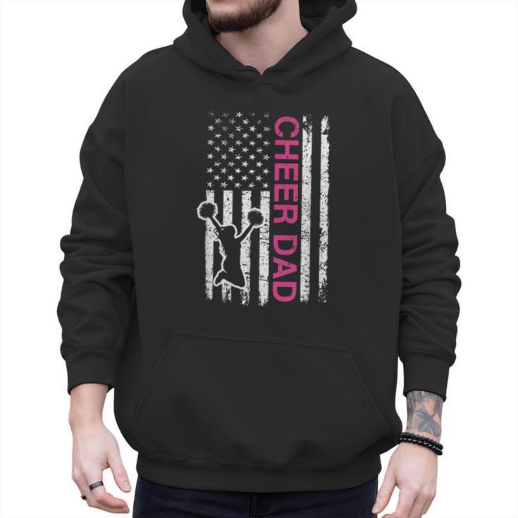 Cheer Dad Flag Pink Cheerleading Men Hoodie