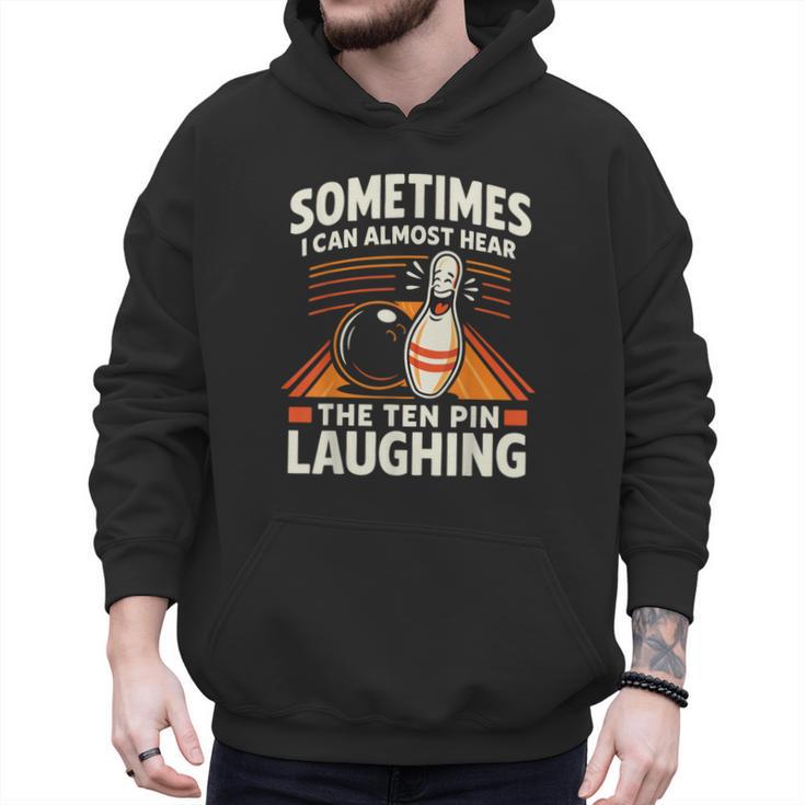 Cool Bowling Men Dad Bowler Fun Crazy Best Bowling Men Hoodie