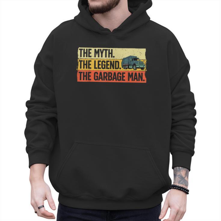 Cool Garbage Man Art For Men Dad Father Garbage Dump Truck Men Hoodie